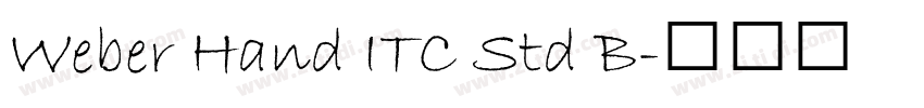 Weber Hand ITC Std B字体转换